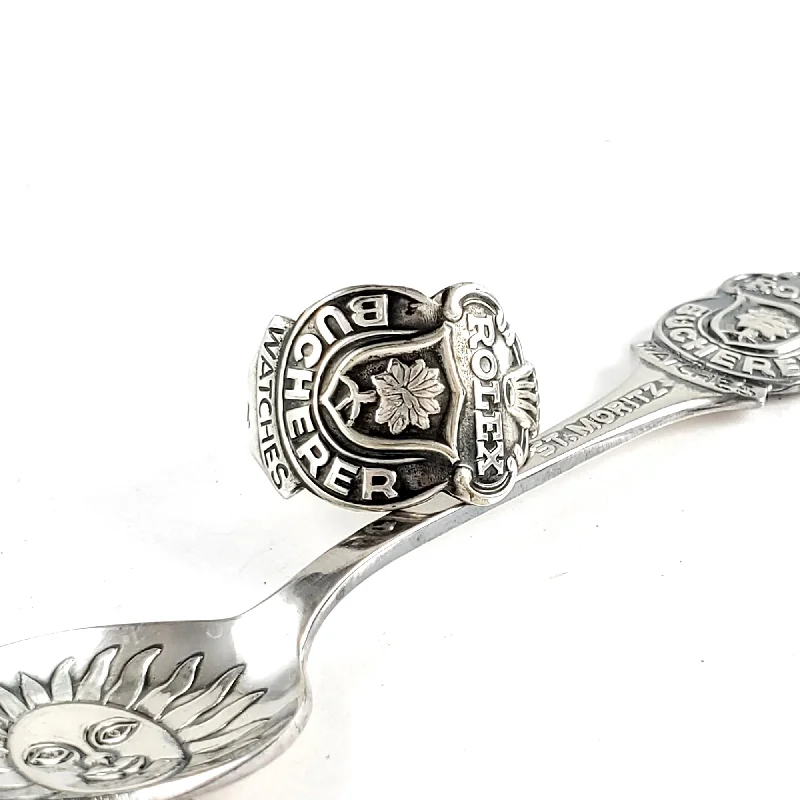 women's stackable rings -Rolex St Moritz Silverplate Spoon Ring