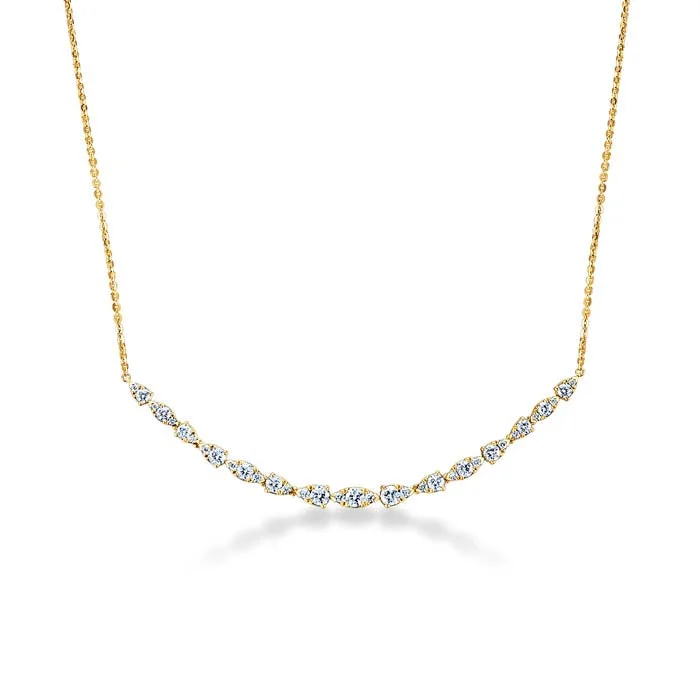 women's romantic necklaces -Hearts On Fire Medium Aerial Dewdrop Pendant Necklace in 18K Yellow Gold