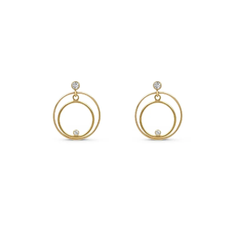 women's statement hoop earrings -Gold Filled Hoop Circle Earrings