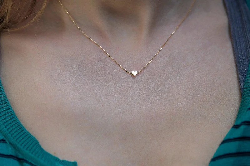 women's elegant necklaces -Delicate Heart Necklace, Minimalist Heart Necklace