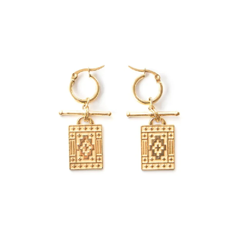 women's personalized earrings -Gold Plated Navi Earrings