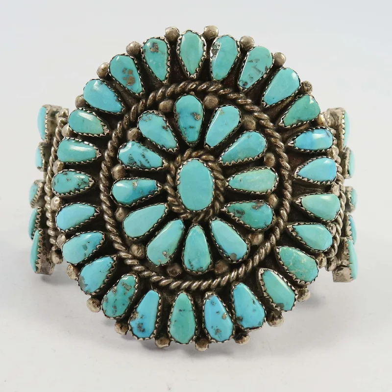 women's wrap bracelets -1950s Turquoise Cuff