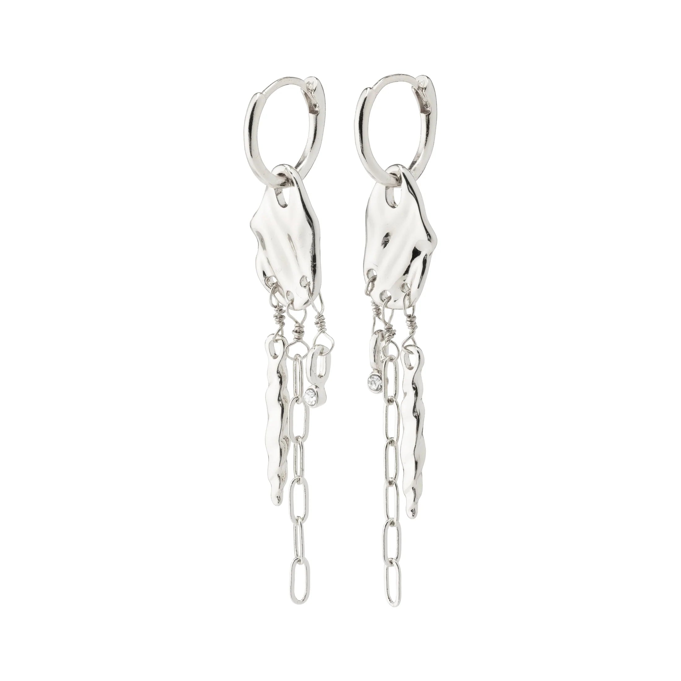 women's bold earrings -Hope Silver Plated Earrings