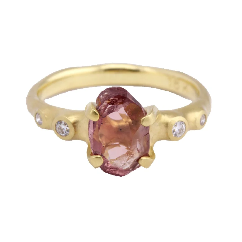 women's ruby rings -Rough Luxe Mahenge Garnet Ring