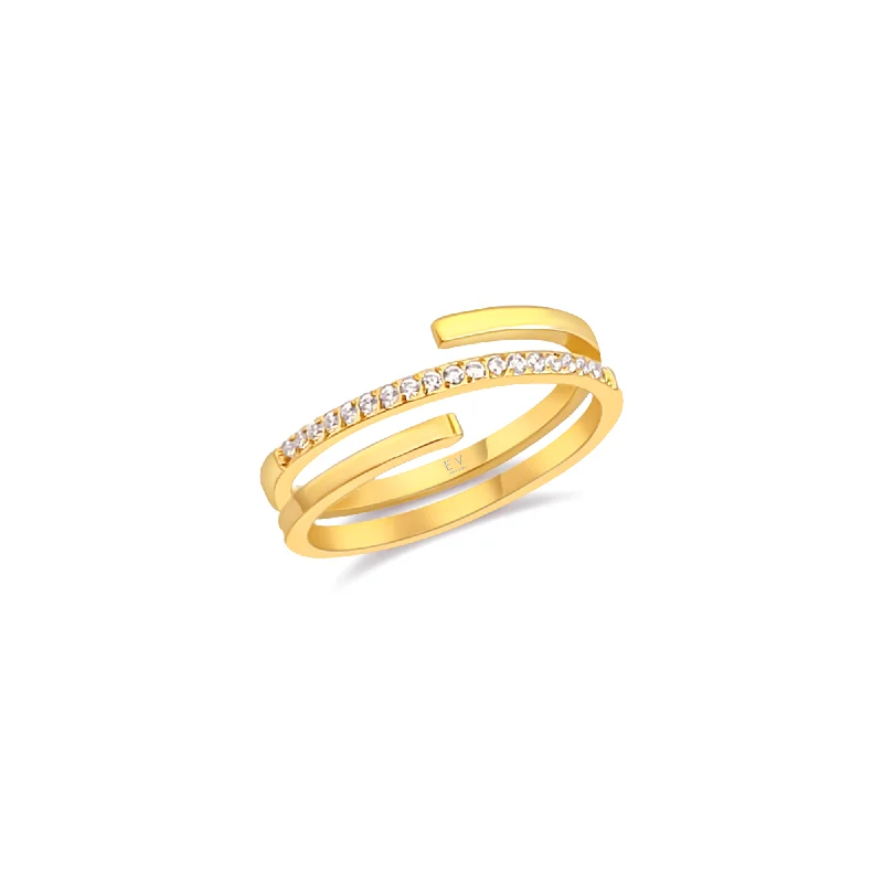 women's wedding set rings -Giselle Dainty Spiral Ring