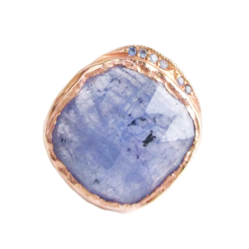 women's designer crystal necklaces -Tanzanite Cove Ring