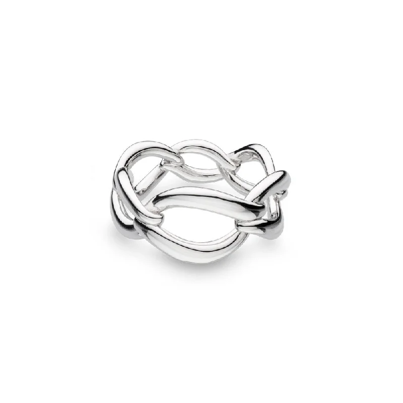 women's classic gold rings -Kit Heath Entwine Link Ring