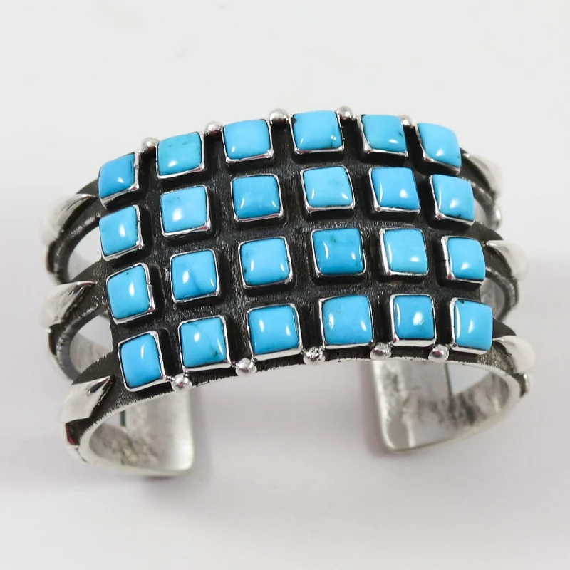 women's eco-friendly bangles -Kingman Turquoise Cuff