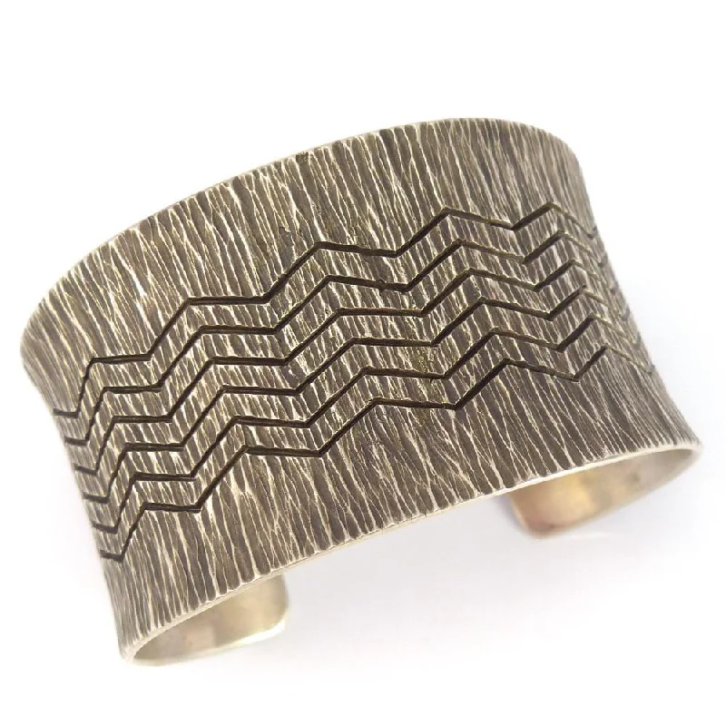 women's crystal bangles -Zig Zag Cuff