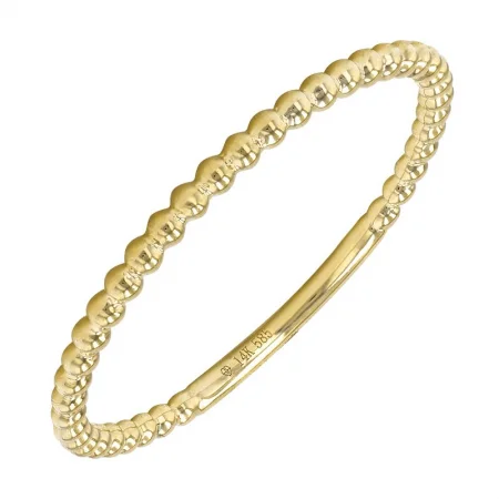 women's sapphire rings -14K Beaded Stackable Ring