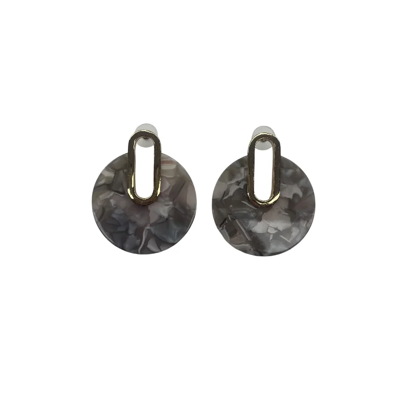 women's diamond-studded earrings -Earrings Dangle/Drop By Clothes Mentor In Grey