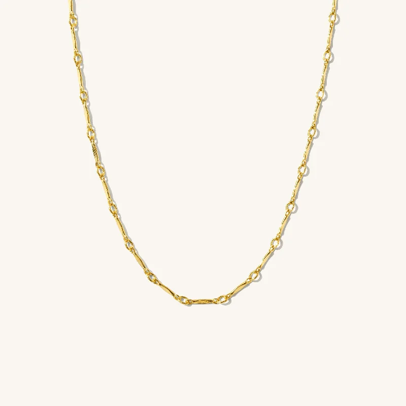 women's elegant gold necklaces -Dapped Chain Necklace