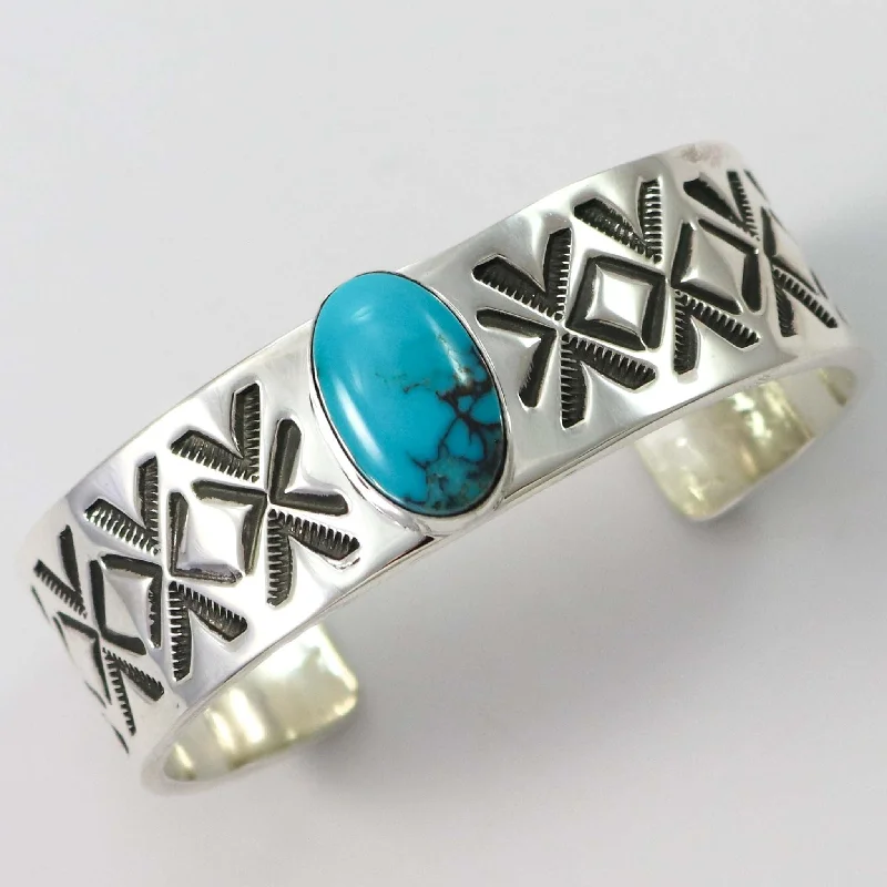 women's charm bracelets -Turquoise Cuff