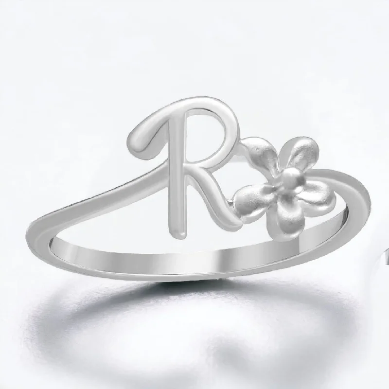 women's wedding band rings -R Letter Ring Women & Girls