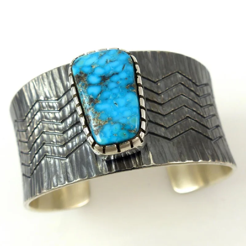 women's personalized bangles -Turquoise Mountain Cuff