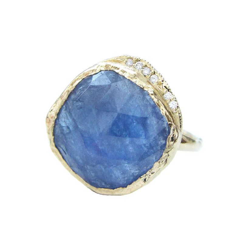 women's crystal-encrusted necklaces -One-Of-A-Kind Tanzanite Cove Ring