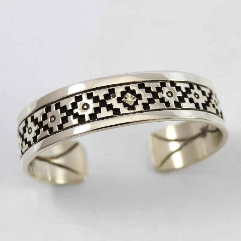 women's friendship bangles -Silver Overlay Cuff