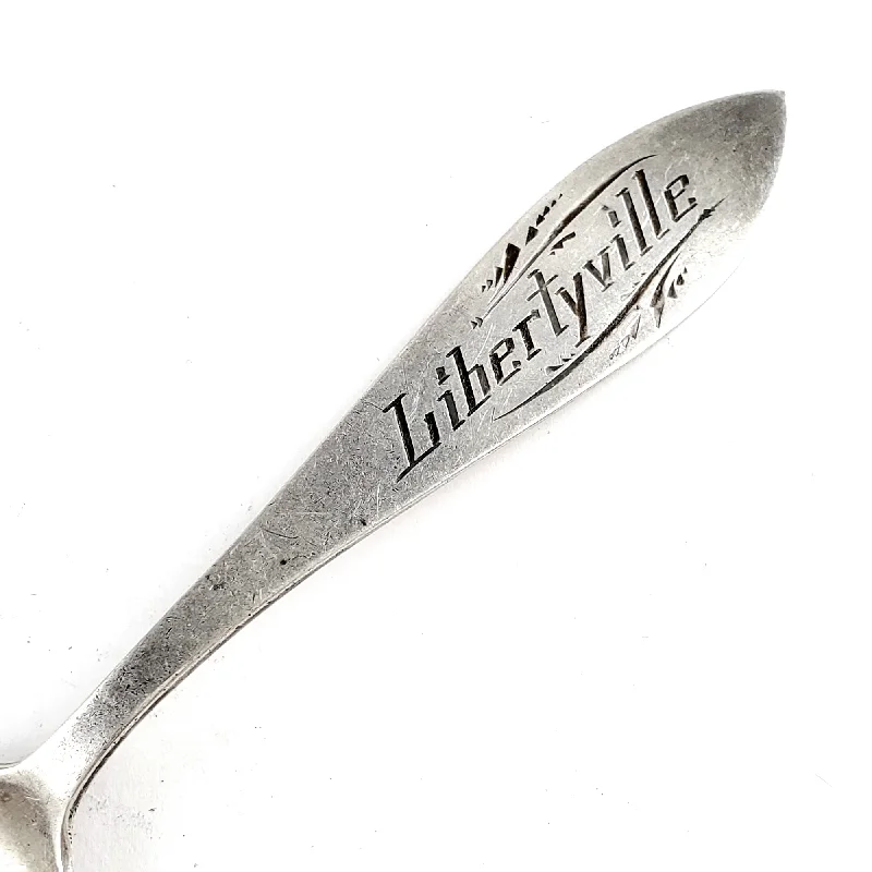 women's elegant engagement rings -Antique Sterling Silver Libertyville Souvenir Spoon Ring - Made to Order