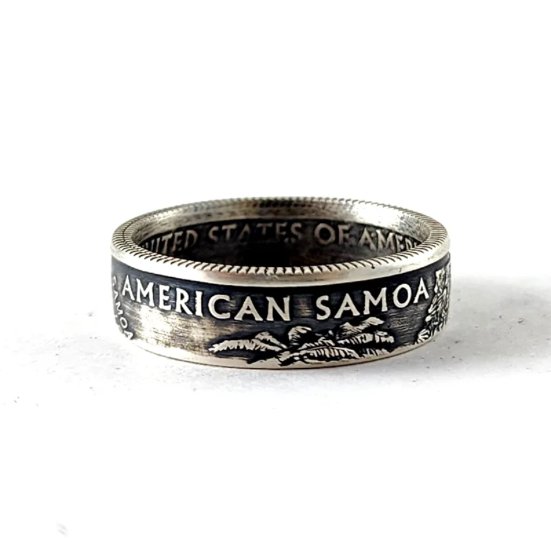 women's ruby rings -90% Silver American Samoa Quarter Ring