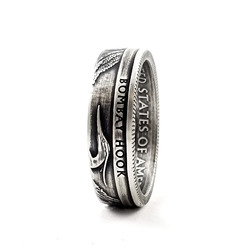 women's luxury gold bands -90% Silver Bombay Hook National Park Quarter Ring