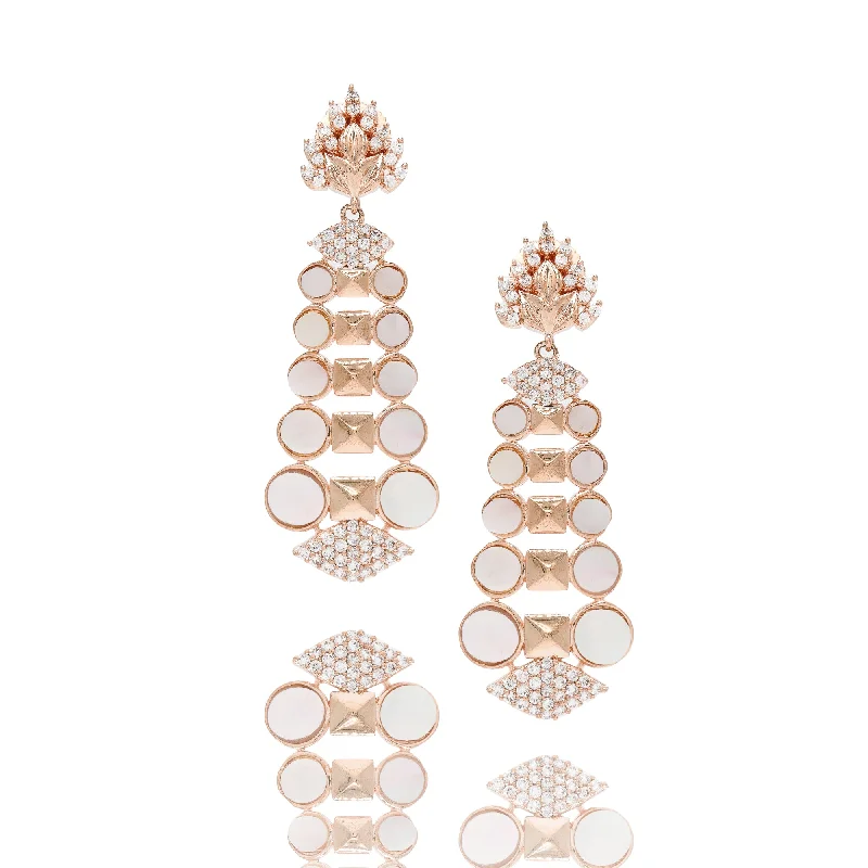 women's elegant pearl earrings -ROMA EARRINGS