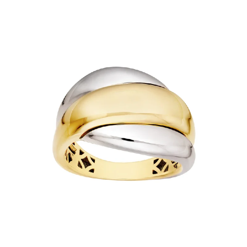 women's infinity rings -14k Two-Tone Polished Rolling Twist Ring