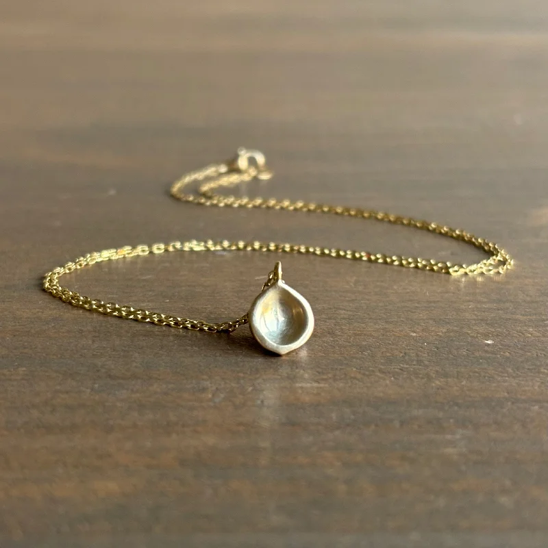 women's designer necklaces -Gold Seed Pendant