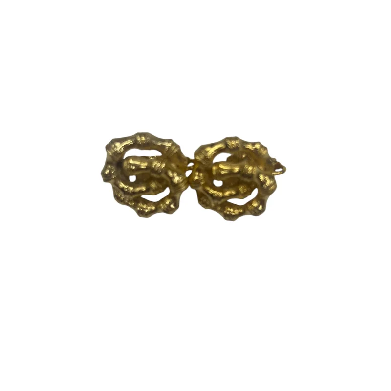 women's hoop stud earrings -Earrings Clip By Clothes Mentor In Gold