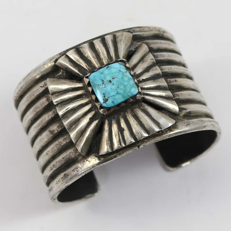 women's crystal bangles -Kingman Turquoise Cuff