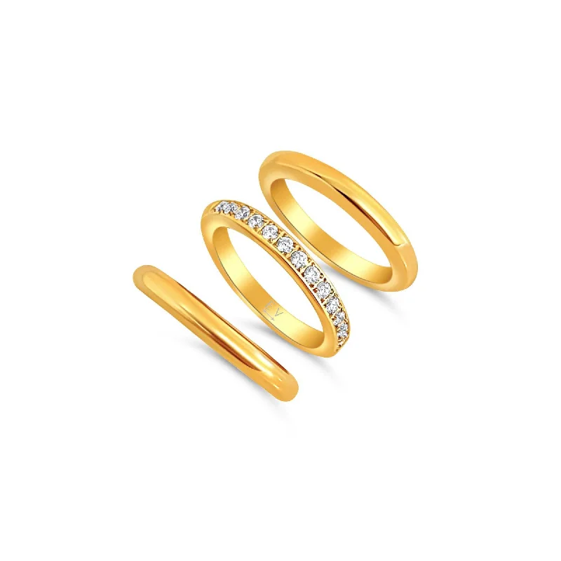 women's infinity rings -Percy Triple Ring Set