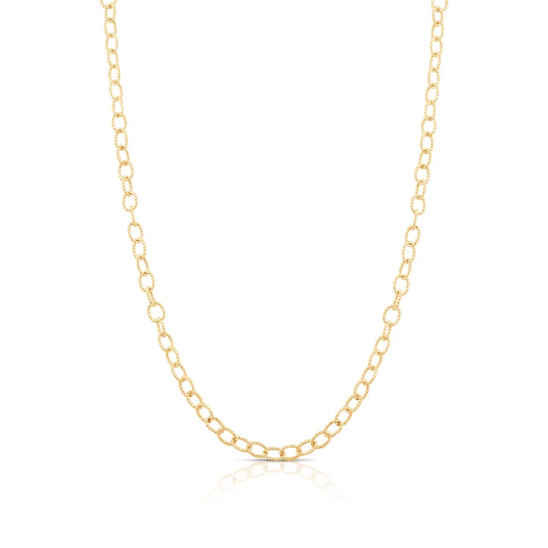 women's bridal necklaces -Twisted Wire Necklace In 18K Yellow Gold