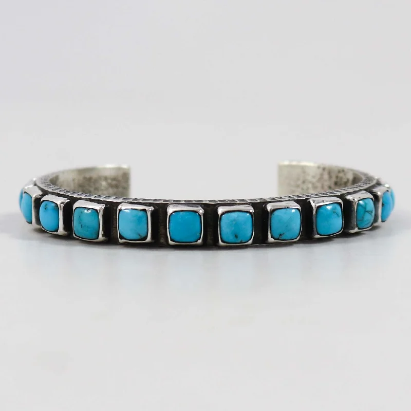 women's statement cuffs -Kingman Turquoise Cuff