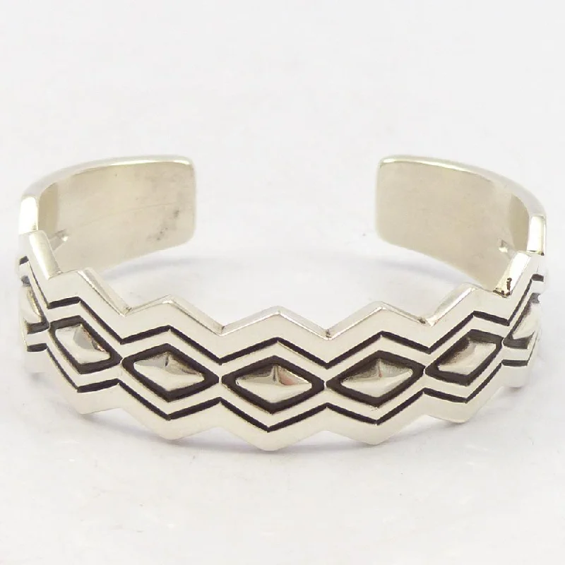 women's thin bangles -Silver Cuff