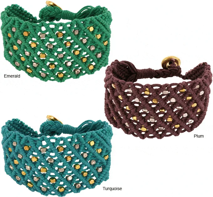 women's custom name bangles -Free Spirit Crochet Cuff