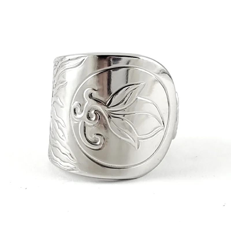 women's simple rings -Lotus Flower Bud Stainless Steel Spoon Ring