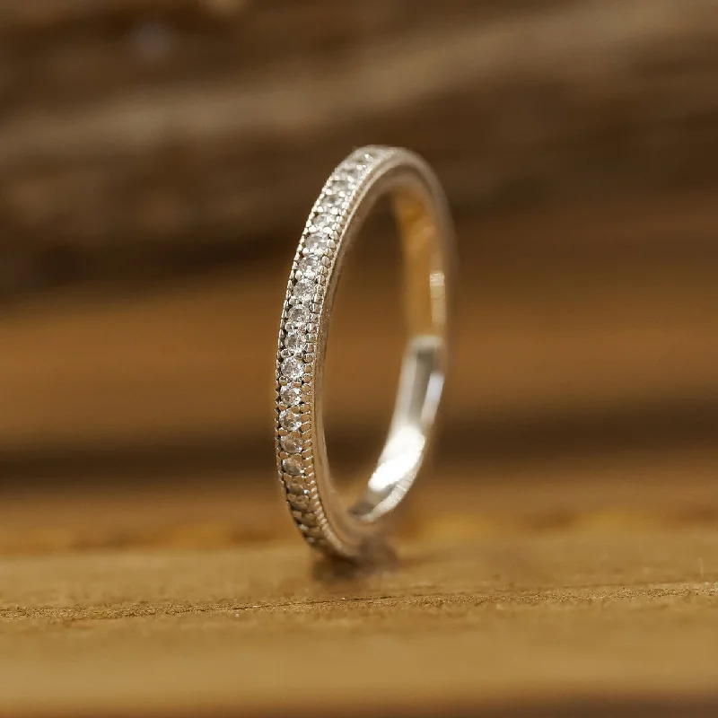 women's moonstone rings -The Eternity Stacking Ring