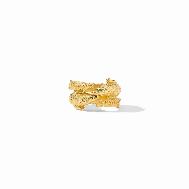 women's creative design rings -Julie Vos Alligator Duet Ring