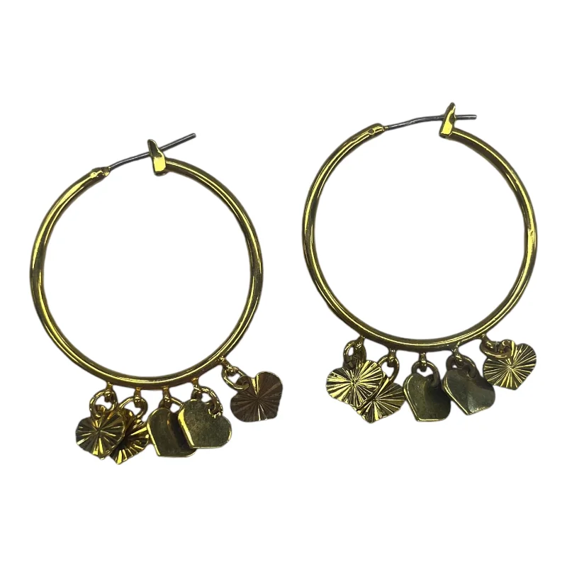 women's dangling earrings -Earrings Hoop By Clothes Mentor In Gold