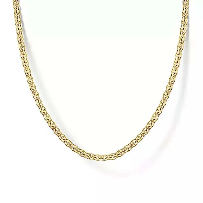 women's rhinestone necklaces -Gabriel & Co. Cable Link Chain Necklace in 14K Yellow Gold