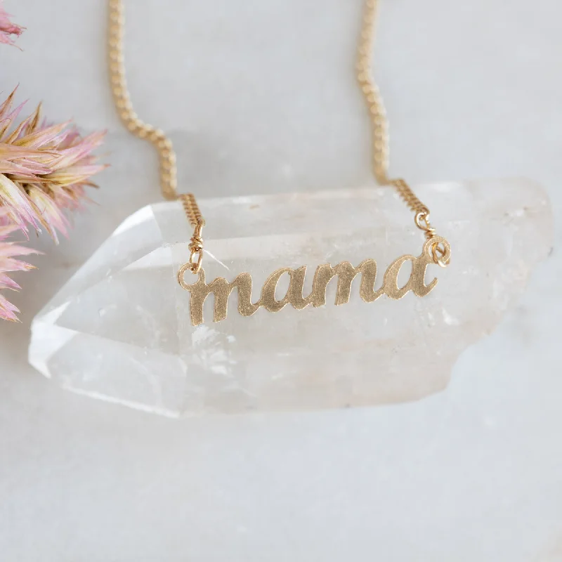 women's dainty necklaces -The Mama Necklace | Yellow Gold Filled