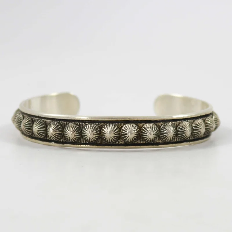 women's vintage bracelets -Bead Row Cuff