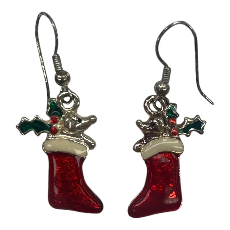 women's diamond earrings -Earrings Dangle/Drop By Clothes Mentor In Red