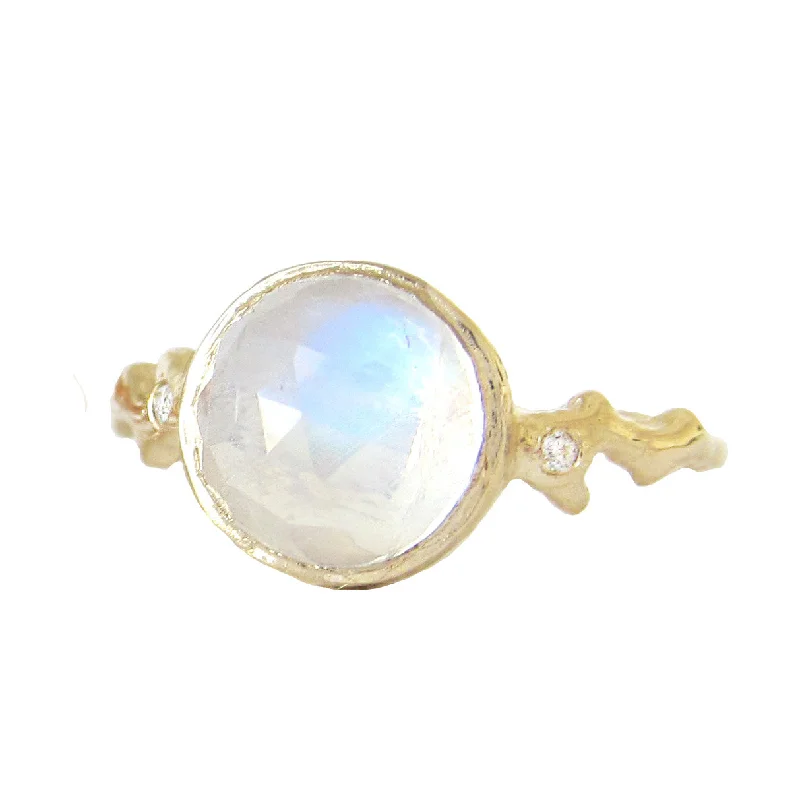 women's shell necklaces -Morro Moon Ring