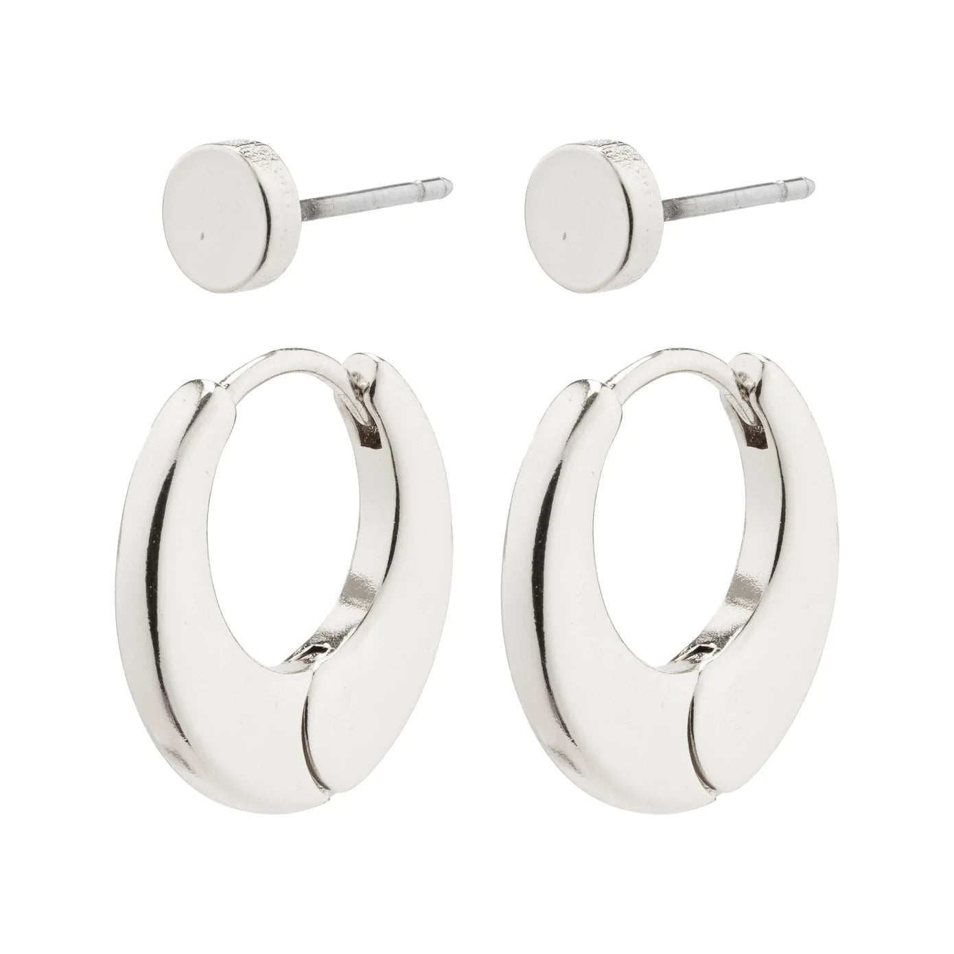 women's pearl earrings -Eilish Silver Plated Earring Set