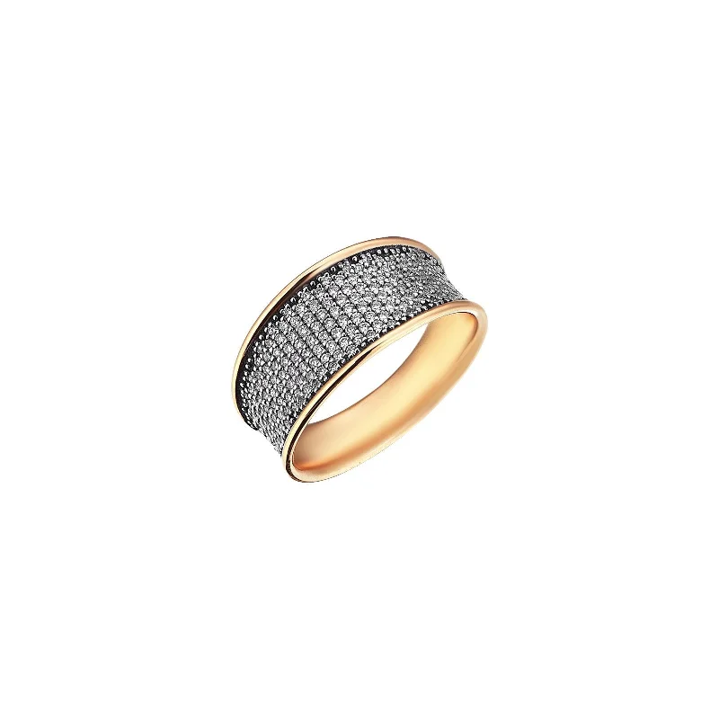 women's moon and star rings -Elizabeth Pavé Ring