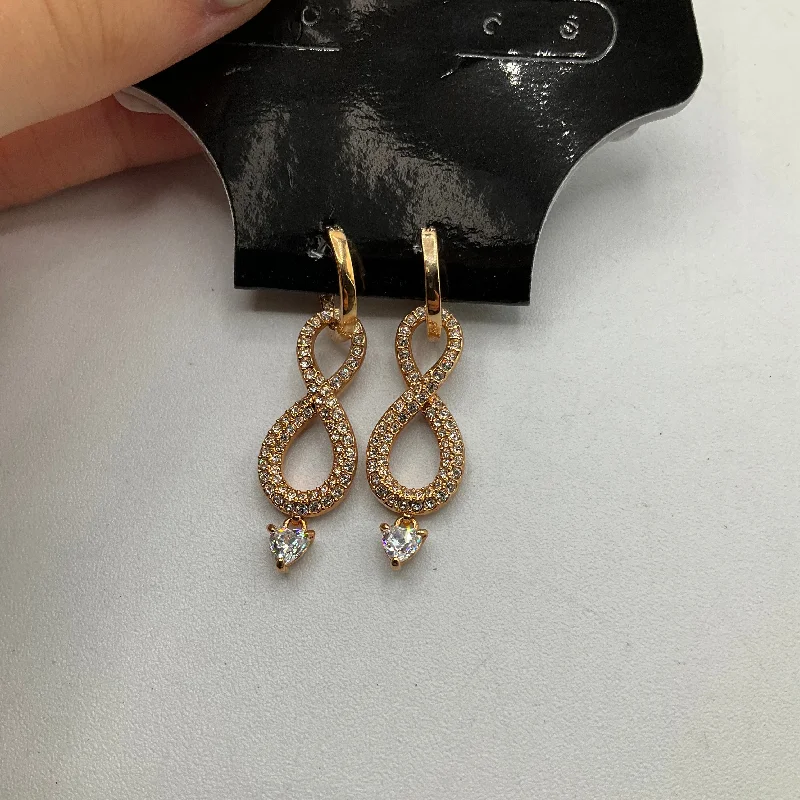 women's gold earrings -Earrings Dangle/drop By Swarovski