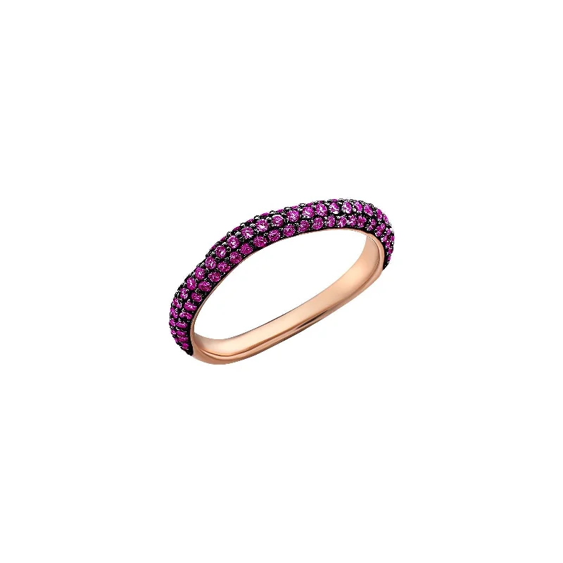 women's luxury gold bands -Amorph Pave Ring