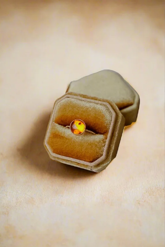 women's round-cut diamond rings -XL Amber Ring