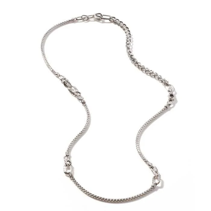 women's handmade necklaces -32" Asli Link Classic Chain Transformable Necklace in Sterling Silver