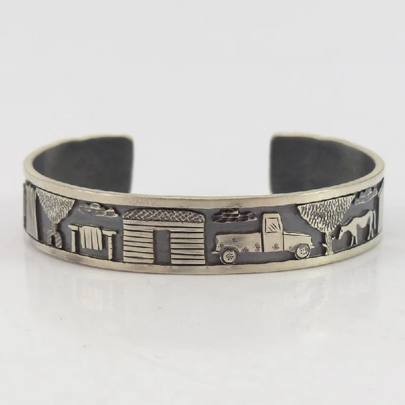 women's delicate bangles -Storyteller Cuff